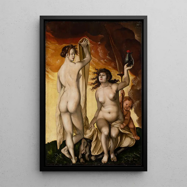Due streghe - Hans Baldung — quadro incorniciato alla parete