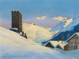 Paesaggio invernale vicino a Hospental - Hans Beat Wieland — vista dell’opera