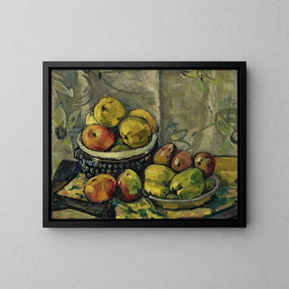 Frutta in due ciotole - Hans Brühlmann — quadro incorniciato alla parete