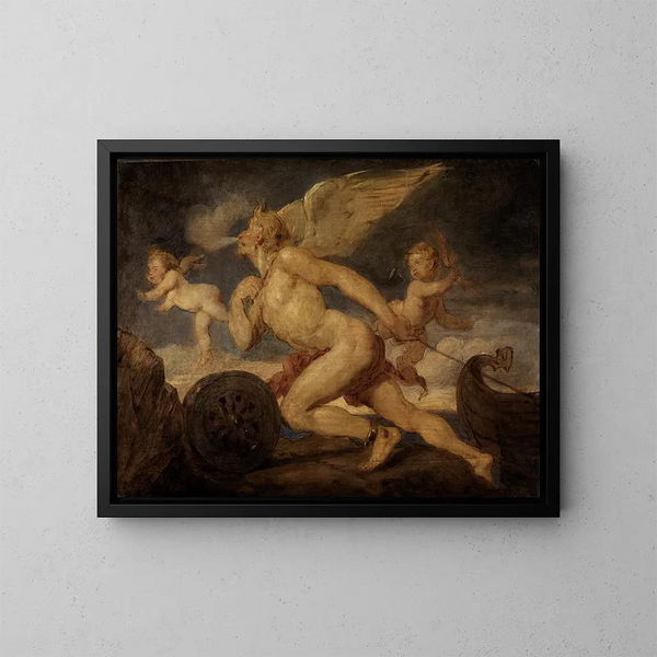 Allégorie della forza del vapore - Hans Canon — quadro incorniciato alla parete
