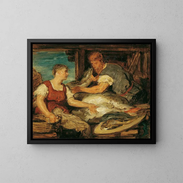 La poissonnière - Hans Canon — quadro incorniciato alla parete