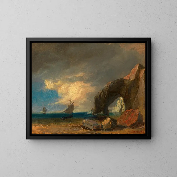 Studio del mare con barche da pesca - Hans Canon — quadro incorniciato alla parete