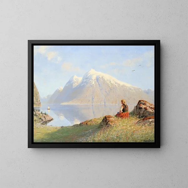 Estate nei fiordi - Hans Dahl — quadro incorniciato alla parete
