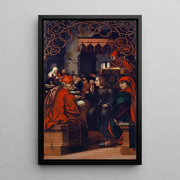 Le Christ parmi les docteurs - Hans Fries — quadro incorniciato alla parete