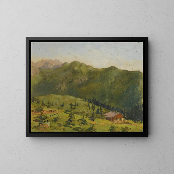 Le pavillon de chasse de Saas au Liechtenstein - Hans Gantner — quadro incorniciato alla parete