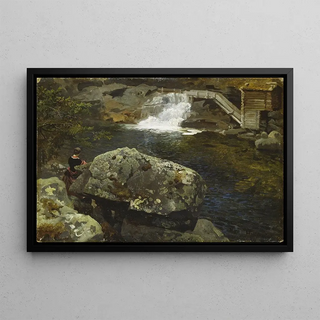 Hans Gude - By the Mill Pond.webp