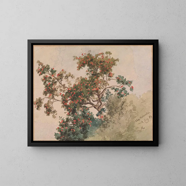 Rognebrtre Vang - Hans Gude — quadro incorniciato alla parete