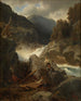 Cascata a Hallingdal - Hans Gude — vista dell’opera