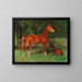 Castagno con un puledro nel prato - Hans Haag — quadro incorniciato alla parete