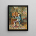 interno con pappagallo - Hans Hamza — quadro incorniciato alla parete