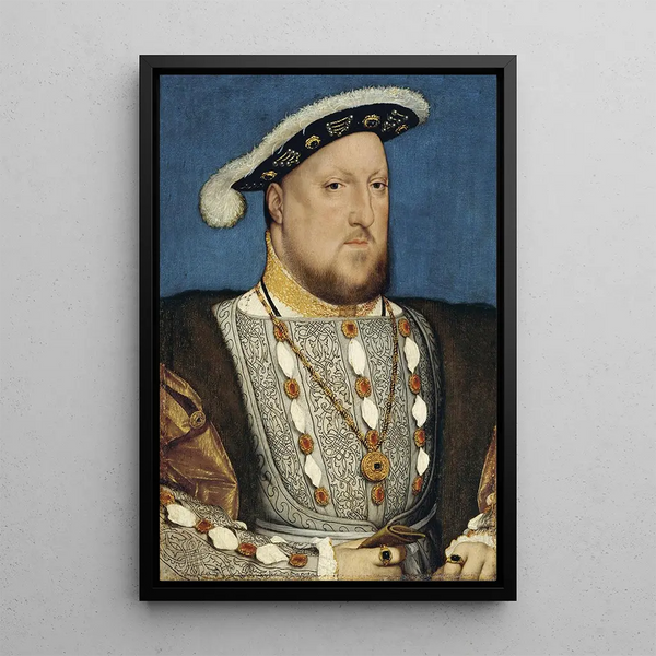 Portrait of Henry VIII - Hans Holbein il Giovane — quadro incorniciato alla parete
