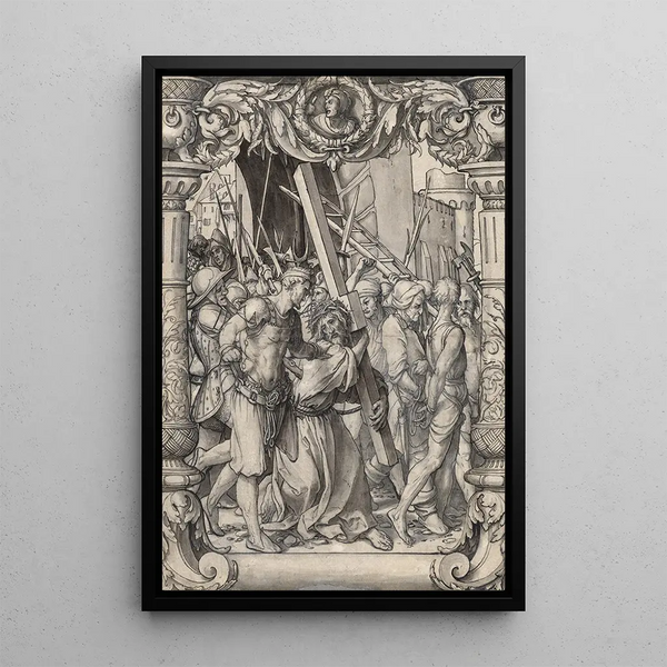 Vitrail avec le portement de croix du Christ - Hans Holbein le Jeune — quadro incorniciato alla parete