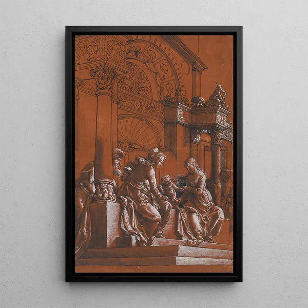 La Sainte Famille - Hans Holbein il Giovane — quadro incorniciato alla parete