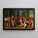 Salomone e la Regina di Saba - Hans Jordaens l'Ancien — quadro incorniciato alla parete