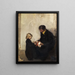 Madre con bambino e bambola - Hans Looschen — quadro incorniciato alla parete