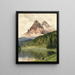 Lago di Misurina con le Tre Cime di Lavaredo - Hans Maurus — quadro incorniciato alla parete