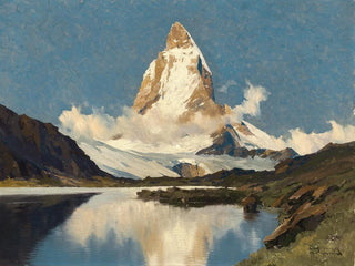 Cervino e lago Riffelsee - Hans Maurus — vista dell’opera