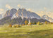 Obergrainau con Zugspitze e Waxenstein - Hans Maurus — vista dell’opera
