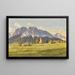 Obergrainau con Zugspitze e Waxenstein - Hans Maurus — quadro incorniciato alla parete