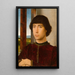 Portrait d'un jeune homme - Hans Memling — quadro incorniciato alla parete