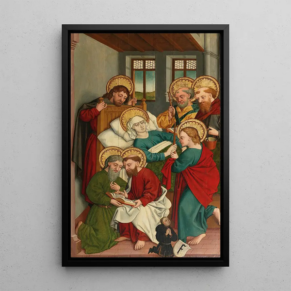 Un volet d'autel avec la Mort de la Vierge - Hans Murer — quadro incorniciato alla parete
