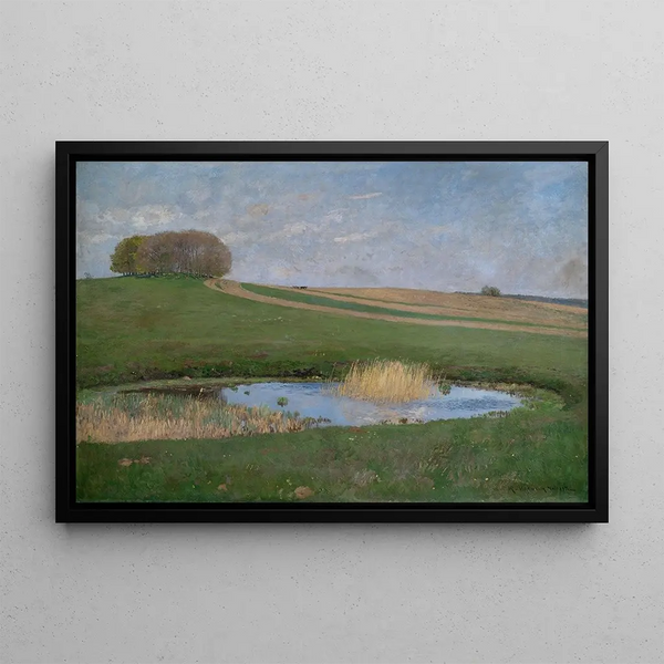 Hans Richard von Volkmann - Sommerlandschaft mit einem Tmpel.webp