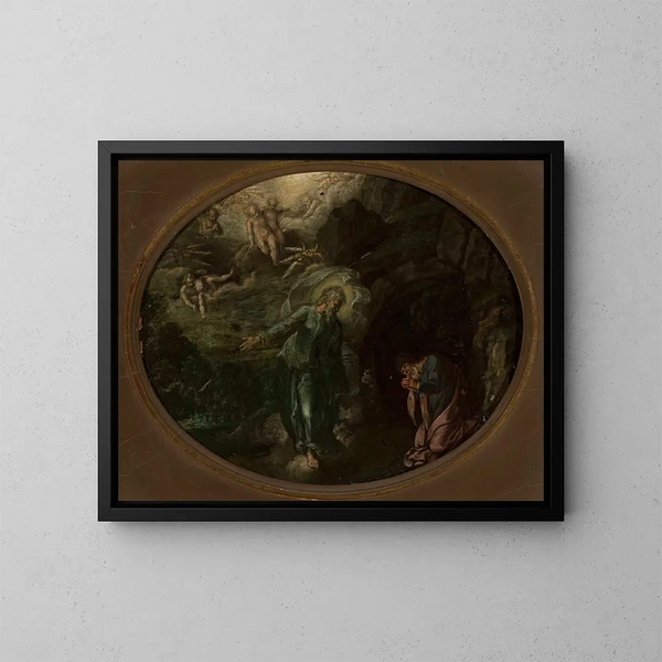 Dio che parla a Noè - Hans Rottenhammer — quadro incorniciato alla parete