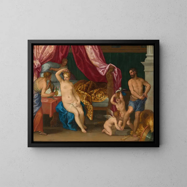 Venere e Marte - Hans Rottenhammer — quadro incorniciato alla parete