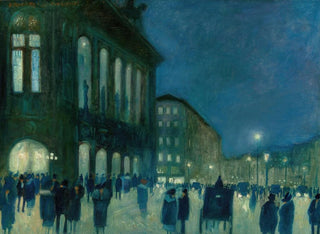 Hans RuzickaLautenschlaeger - View of the Vienna Staatsoper at Night.webp
