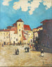 Motivo di città mediterranea con cortile animato - Hans Ruzicka-Lautenschläger — vista dell’opera