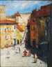 Motivo di città mediterranea con una viuzza animata - Hans Ruzicka-Lautenschläger — vista dell’opera