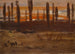 Piccolo paesaggio atmosfera serale - Hans Sandreuter — vista dell’opera
