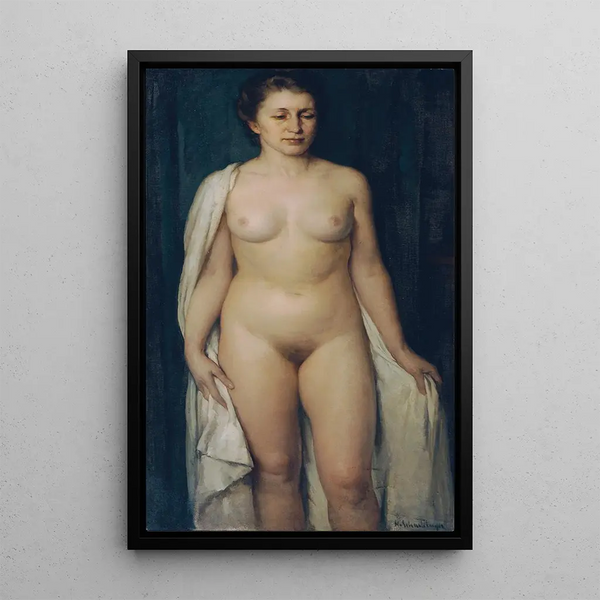 Nu femminile in piedi - Hans Schachinger — quadro incorniciato alla parete