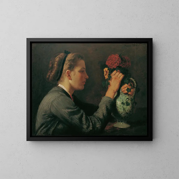 Agathe Thoma, la sorella dell'artista - Hans Thoma — quadro incorniciato alla parete