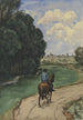 Cavalier sur un chemin en lisière de forêt - Hans Thoma — vista dell’opera