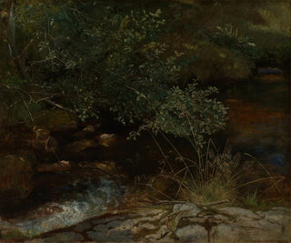 Hans Thoma - Bachufer mit Gebsch und Grsern.webp