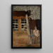 Coin de maison paysanne avec clôture de jardin et poule - Hans Thoma — quadro incorniciato alla parete