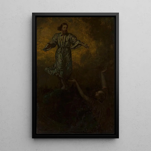Christ et Saint Pierre - Hans Thoma — quadro incorniciato alla parete