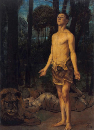 Hans Thoma - Daniel in the lions den.webp
