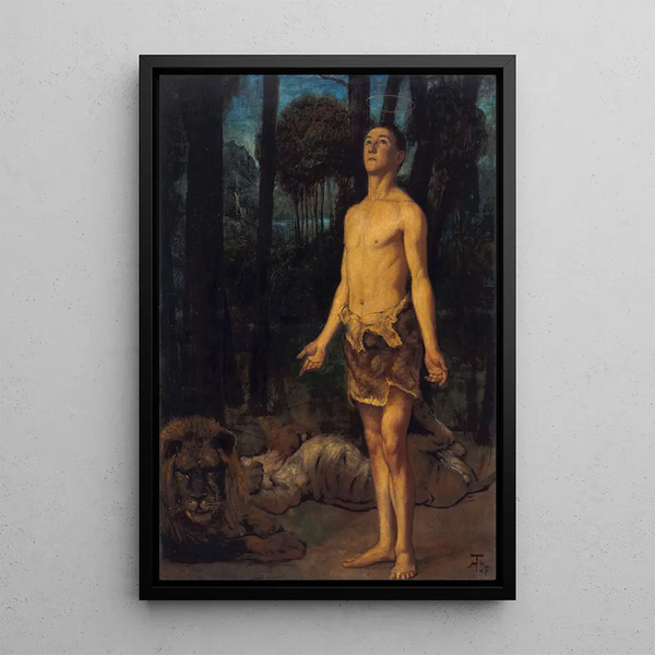 Daniel dans la fosse aux lions - Hans Thoma — quadro incorniciato alla parete
