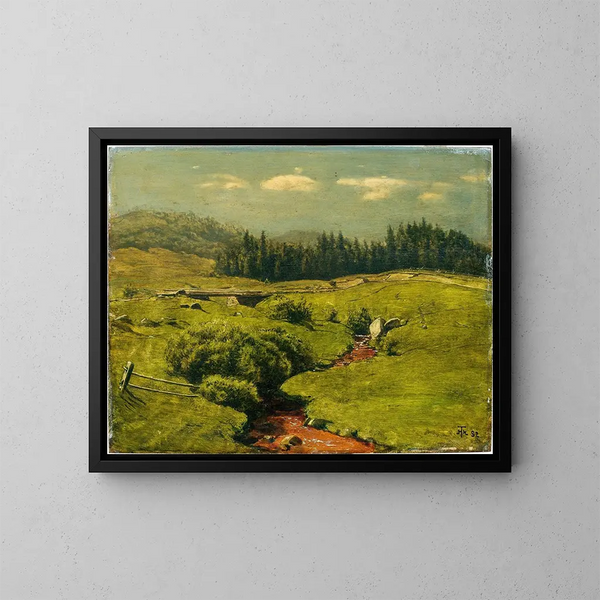 Il ruscello marrone - Hans Thoma — quadro incorniciato alla parete