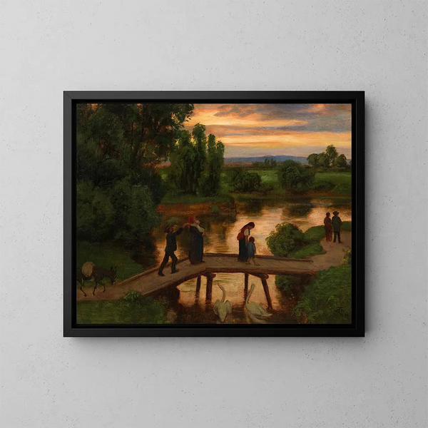 Le Pont Soir d'été - Hans Thoma — quadro incorniciato alla parete