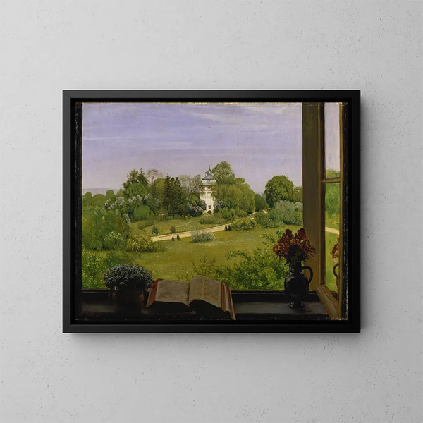 La vista sul parco Holzhausen - Hans Thoma — quadro incorniciato alla parete