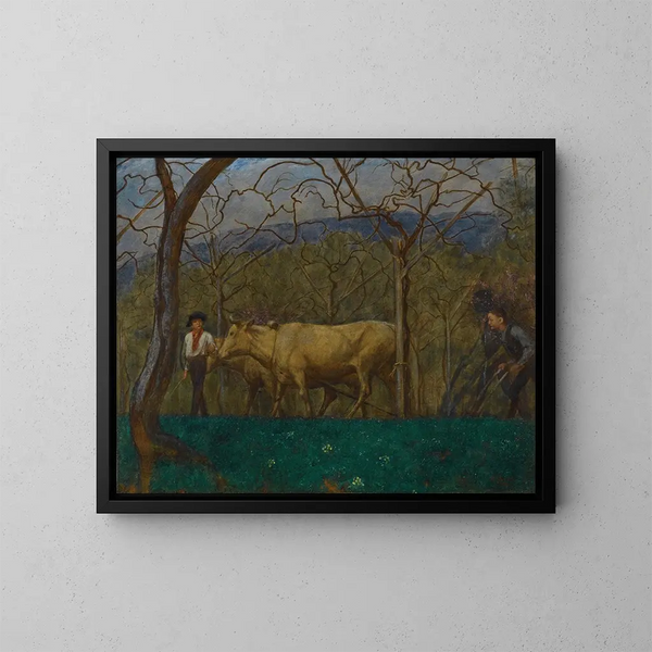 Crepuscolo sul Lago di Garda - Hans Thoma — quadro incorniciato alla parete
