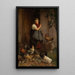 Nourrir les poules - Hans Thoma — quadro incorniciato alla parete
