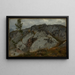 Blocchi rocciosi con piccoli abeti - Hans Thoma — quadro incorniciato alla parete