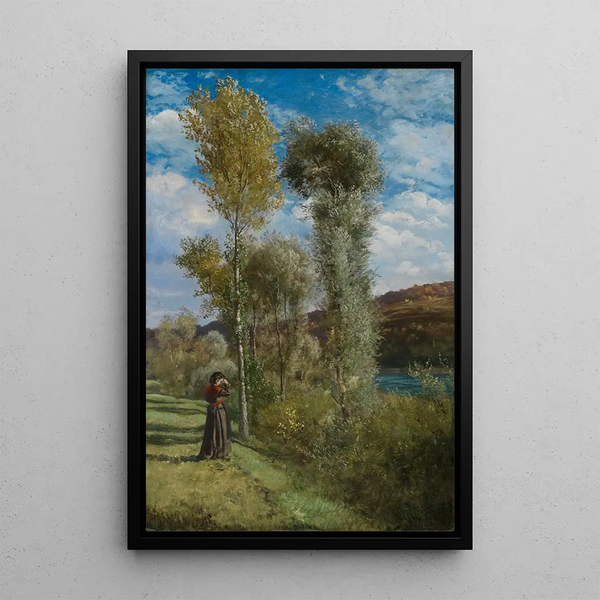 Jour d'automne sur le Rhin supérieur - Hans Thoma — quadro incorniciato alla parete