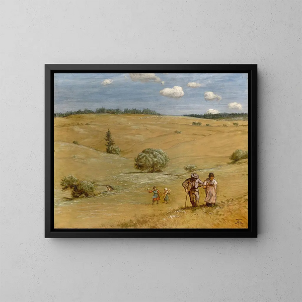 Paesaggio ondulato - Hans Thoma — quadro incorniciato alla parete