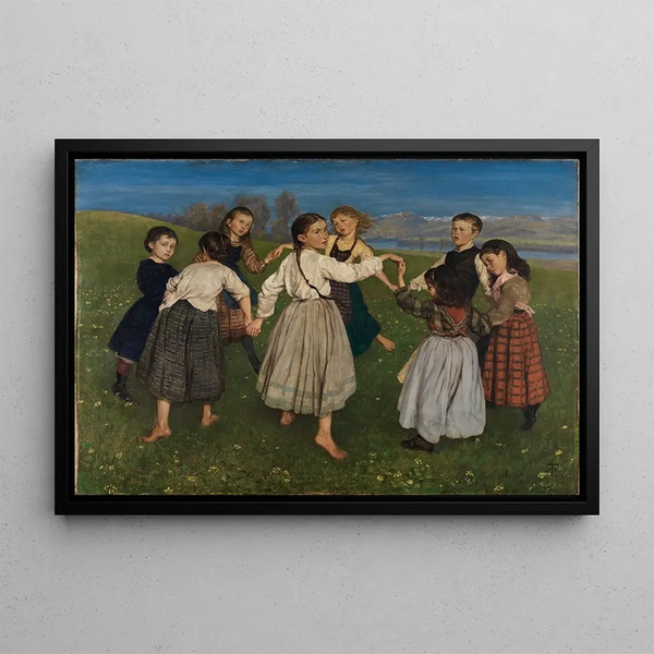 Rondino dei bambini - Hans Thoma — quadro incorniciato alla parete
