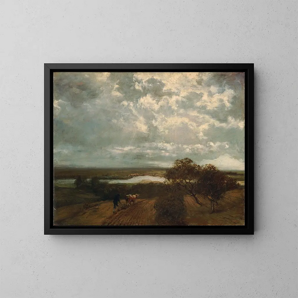 Paesaggio della terraferma - Hans Thoma — quadro incorniciato alla parete